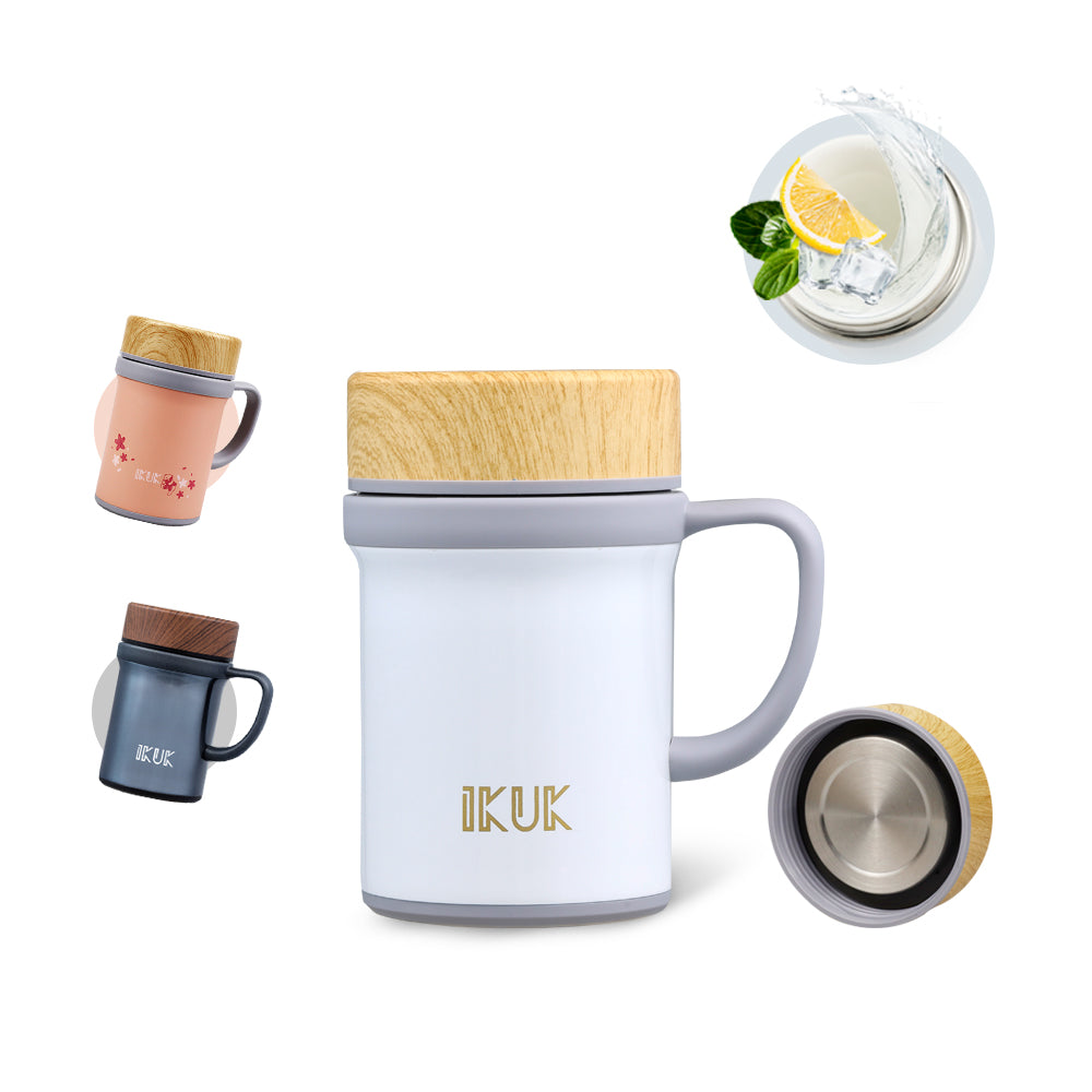 410ml Porcelain Vacuum Mug with Handle