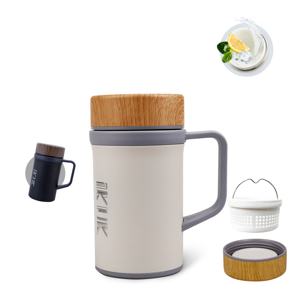 濾茶器手把杯500ml(內附專業全瓷濾茶器)-泡茶必備
