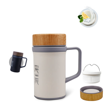 濾茶器手把杯500ml(內附專業全瓷濾茶器)-泡茶必備
