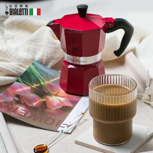 經典八角摩卡壺-櫻桃紅1杯份/3杯份