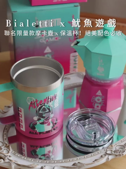 【成箱區】魷魚遊戲聯名304不鏽鋼露營手把杯 420ml(6入)