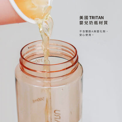 MARU 丸山製研 Tritan 吸管隨身水瓶 日系質感 × 750ml 大容量