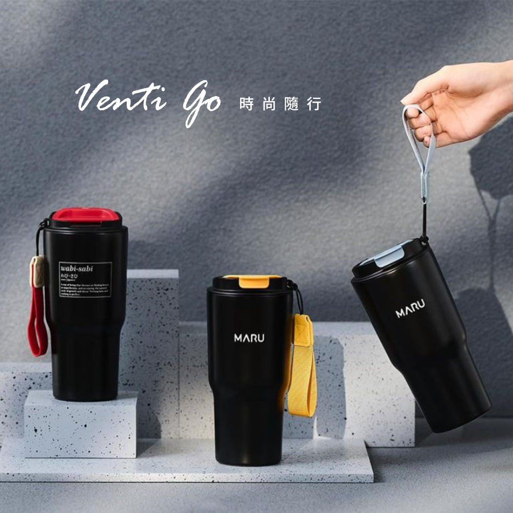【送杯刷】MARU丸山製研 鈦瓷塗層保溫杯 Venti Go 600ml /2入組