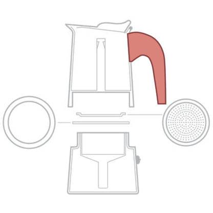 摩卡壺原廠零配件-膠圈墊片組/粉槽/手把/墊圈