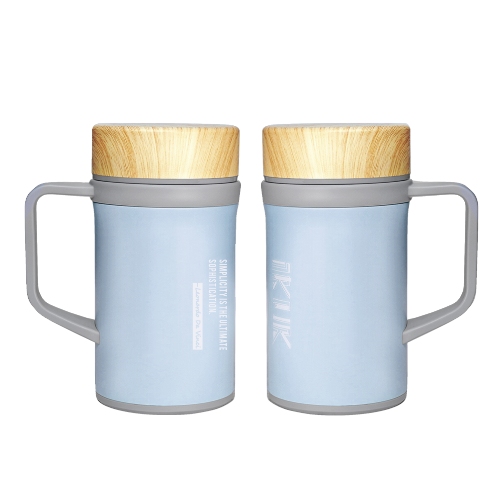 【雷刻】IKUK 艾可陶瓷保溫瓷芯手把杯500ml