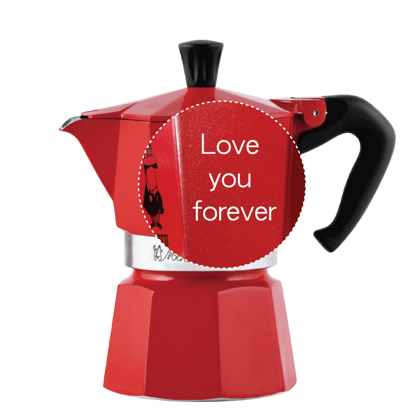 【雷刻】Bialetti 經典摩卡壺-3杯份-櫻桃紅