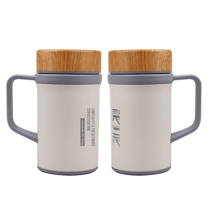 【雷刻】濾茶器手把杯500ml(內附專業全瓷濾茶器)