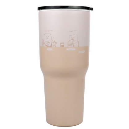 【雷刻】大容量真陶瓷保溫珍奶冰霸杯900ml/適用波霸珍珠