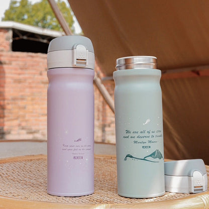 【浪漫紫色】彈蓋380ml+手把杯紫500ml