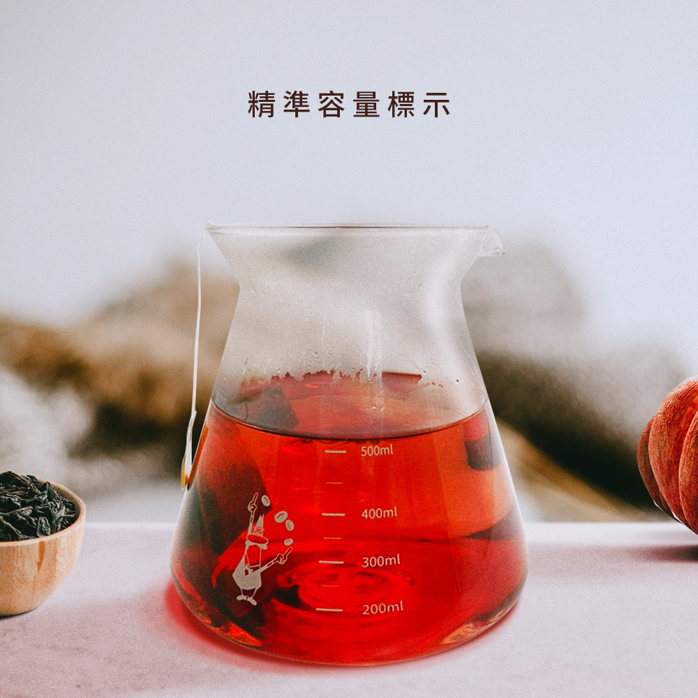 刻度玻璃壺650ml-可拆式皮革扣帶