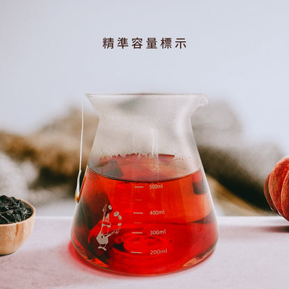 刻度玻璃壺650ml-可拆式皮革扣帶