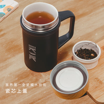 濾茶器手把杯500ml(內附專業全瓷濾茶器)-泡茶必備