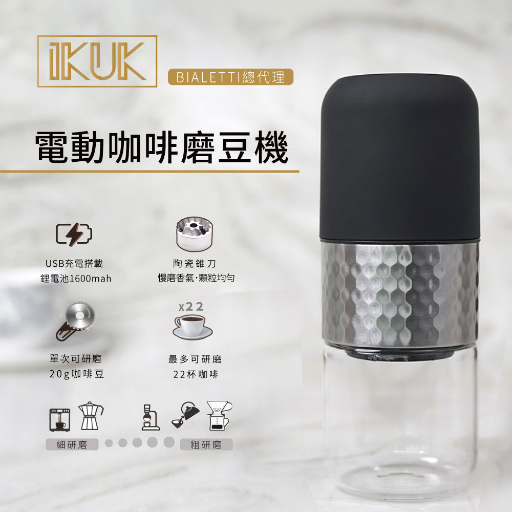 【成箱】IKUK 無線電動磨豆機-USB充電式 (12入)