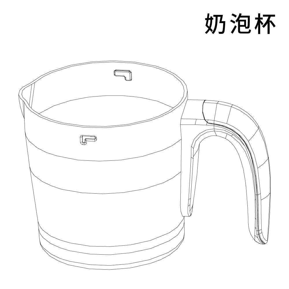 IK-MF0800 800ml分離式奶泡器零件-攪拌器/奶泡杯/上蓋
