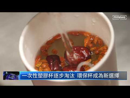 【成雙對杯】IKUK艾可陶瓷珍奶冰壩杯900ml 兩入一組 (適用波霸珍珠的環保杯)